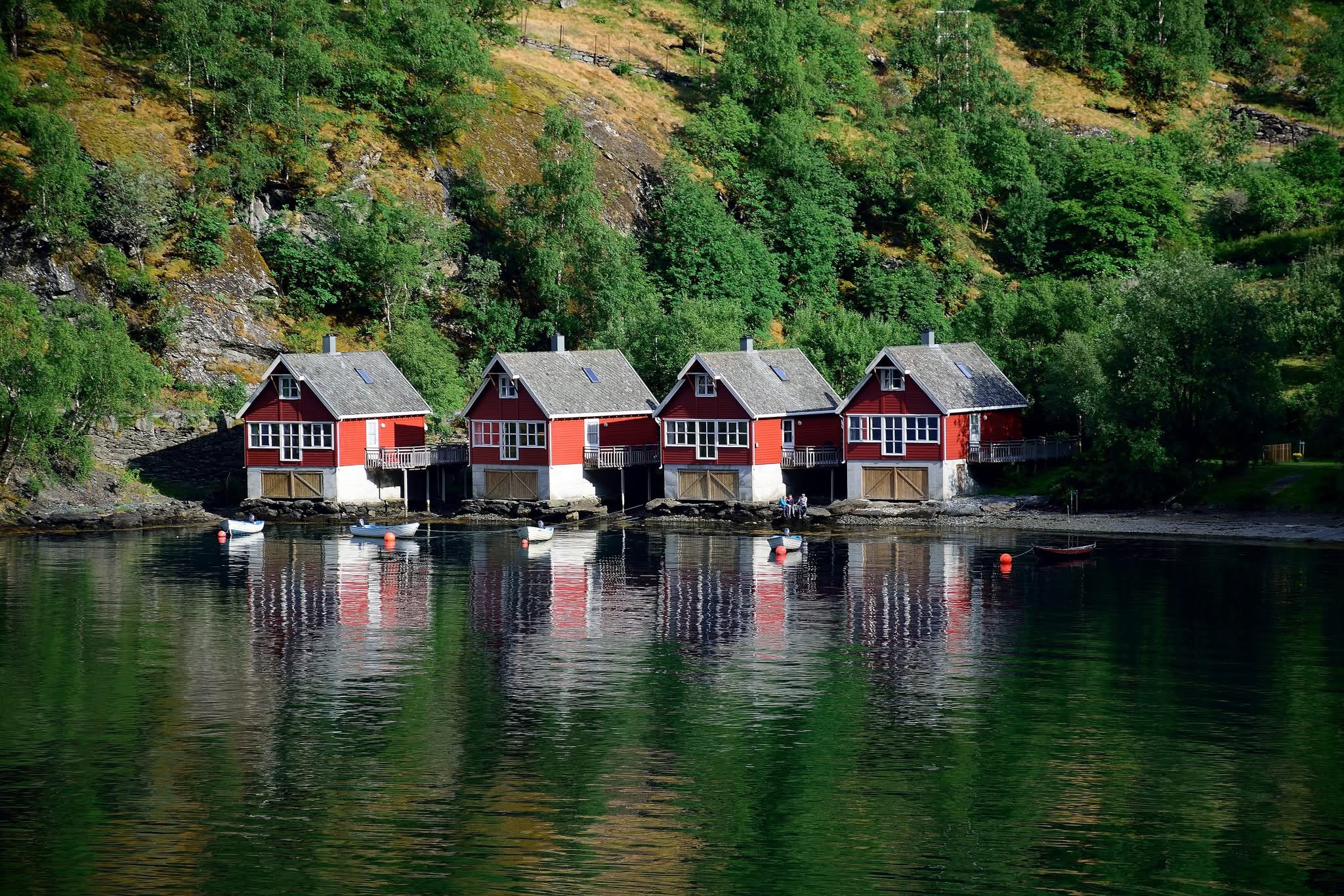 Sunny Boathouses